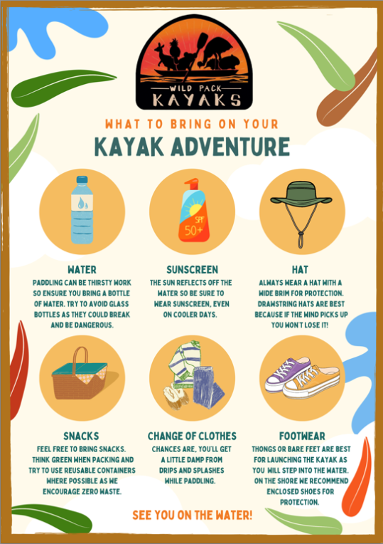 take with you on your kayak adventure